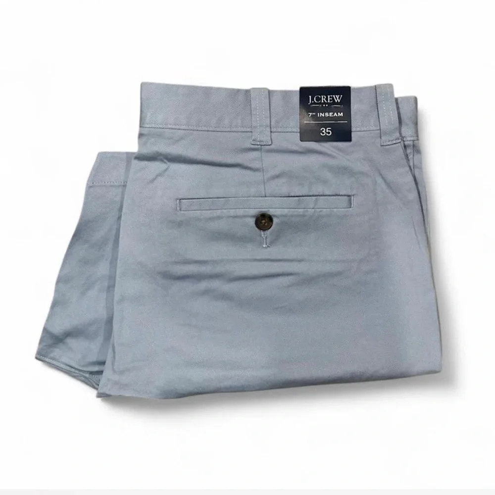 J.Crew Men's Light Blue 7-in Inseam Flat Front Shorts Size Waist 35 in.